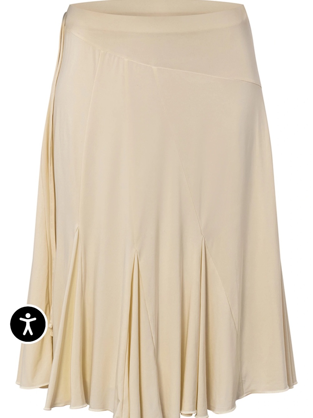 PrettyLittleThing Cream A-Line Flared Midi Skirt